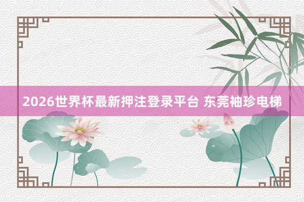 2026世界杯最新押注登录平台 东莞袖珍电梯
