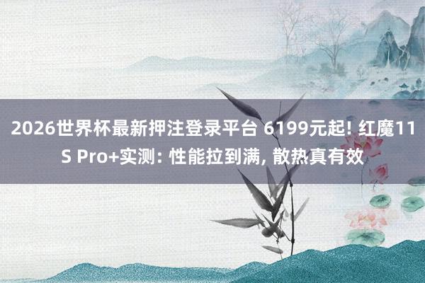 2026世界杯最新押注登录平台 6199元起! 红魔11S Pro+实测: 性能拉到满, 散热真有效