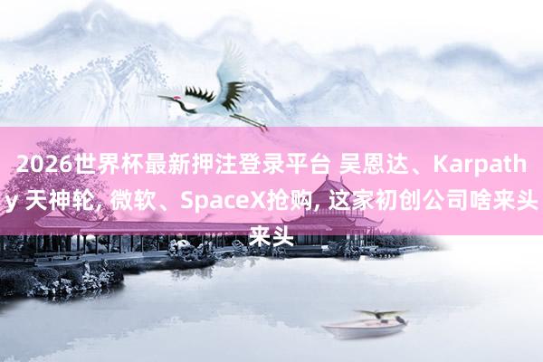 2026世界杯最新押注登录平台 吴恩达、Karpathy 天神轮, 微软、SpaceX抢购, 这家初创公司啥来头