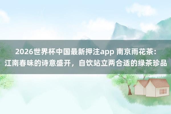 2026世界杯中国最新押注app 南京雨花茶：江南春味的诗意盛开，自饮站立两合适的绿茶珍品