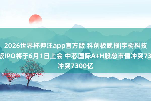 2026世界杯押注app官方版 科创板晚报|宇树科技科创板IPO将于6月1日上会 中芯国际A+H股总市值冲突7300亿