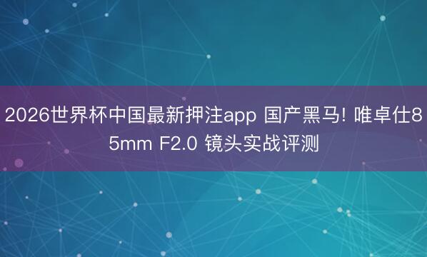 2026世界杯中国最新押注app 国产黑马! 唯卓仕85mm F2.0 镜头实战评测